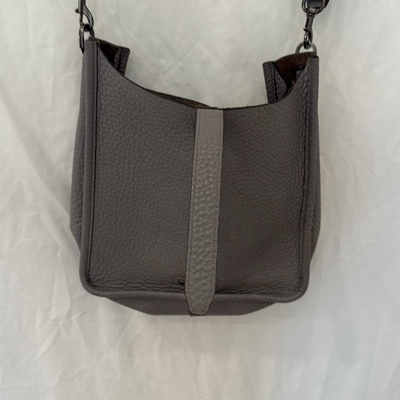 Rebecca Minkoff gray leather crossbody satchel with silver studs - Picture 4 of 8